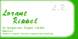 lorant rippel business card